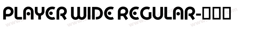Player Wide Regular字体转换